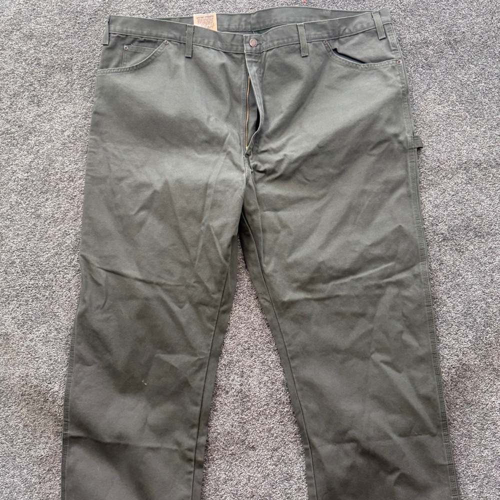 Dickies Mens Relaxed Fit Carpenter Jeans 50x30 Moss Green 1939RMS NWT
